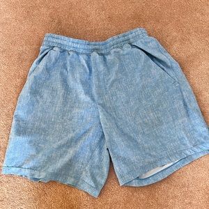 Lululemon light blue workout shorts